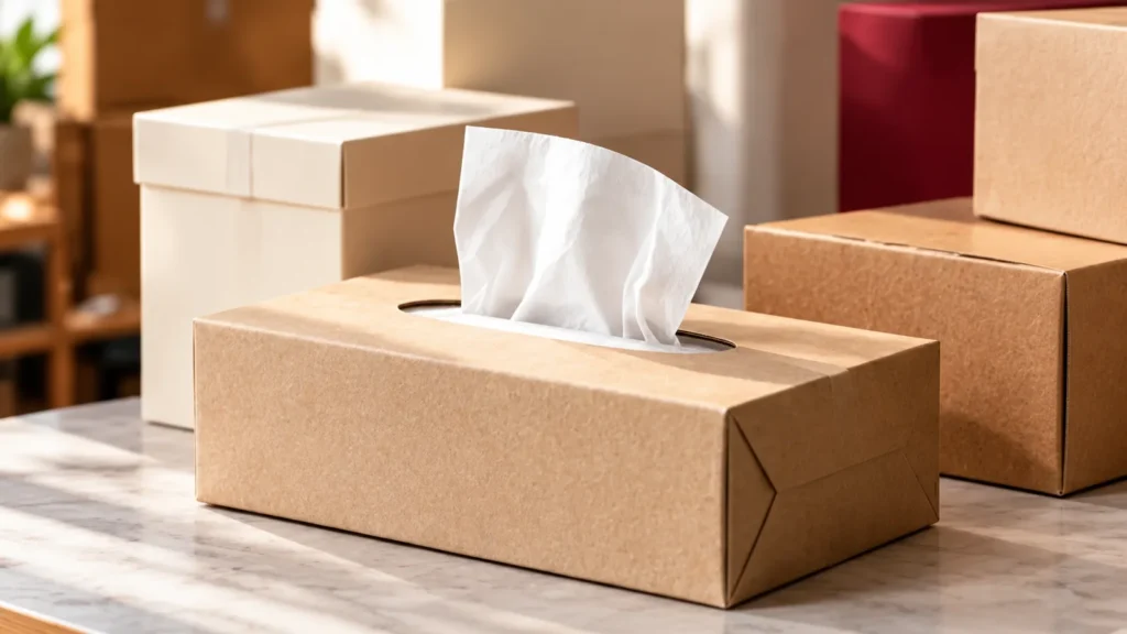 Cajas para pañuelos Madrid - solución de cartonaje para empresas